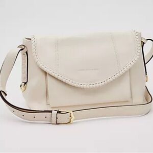Aimee Kestenberg Pebble Leather Cream Shoulder Bag